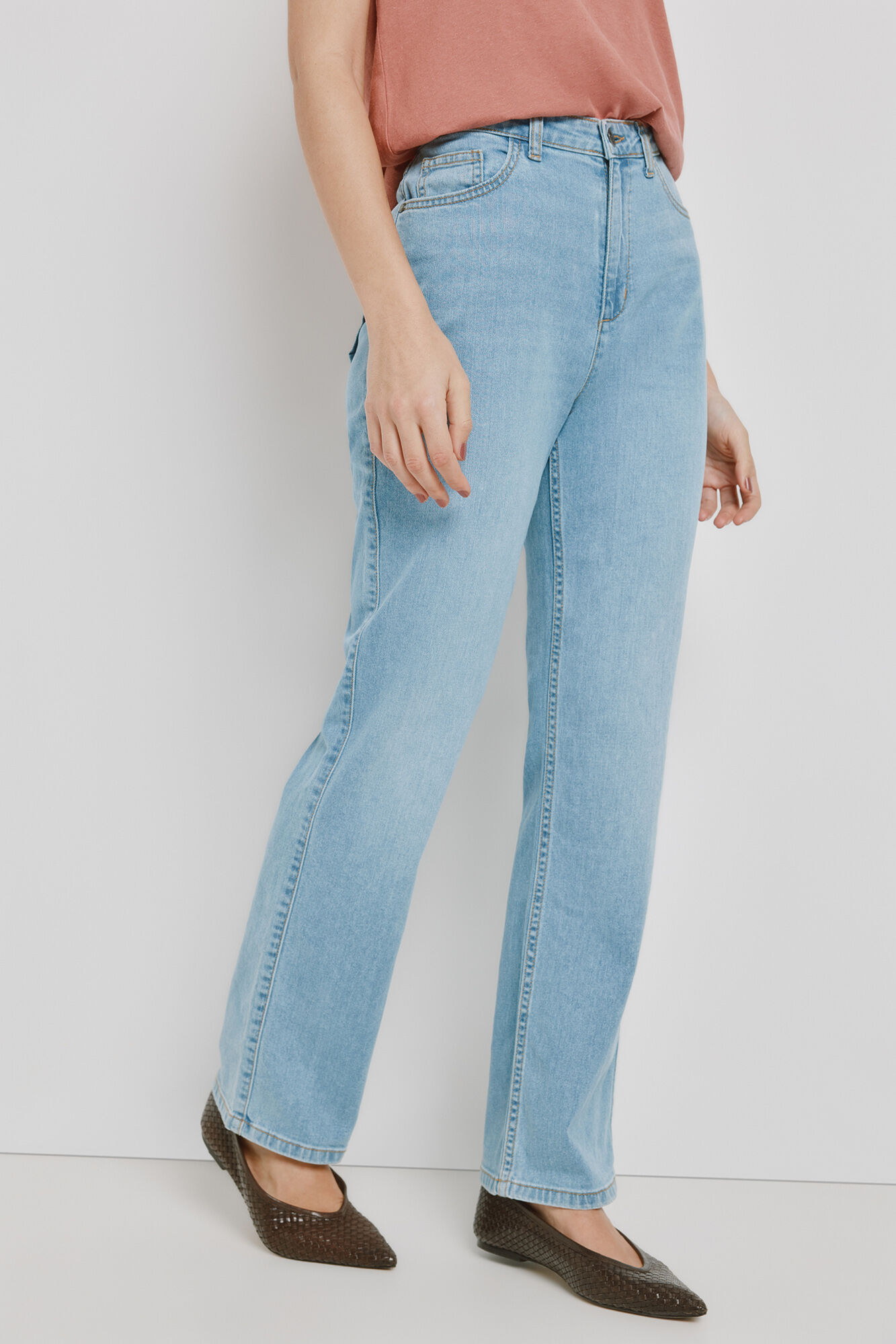 Milano Cal&ccedil;a regular em denim