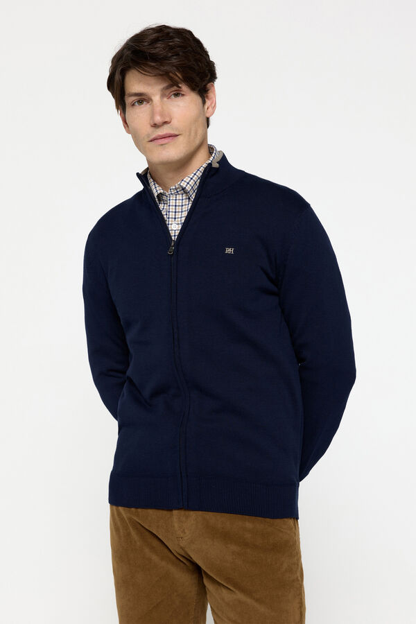 Pedro del Hierro C&aacute;rdigan PDH con cremallera Navy