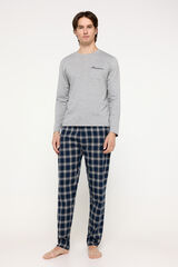 Milano Pijama de cuadros Gris