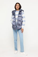 Milano Chaleco plum&iacute;fero acolchado con capucha Azul