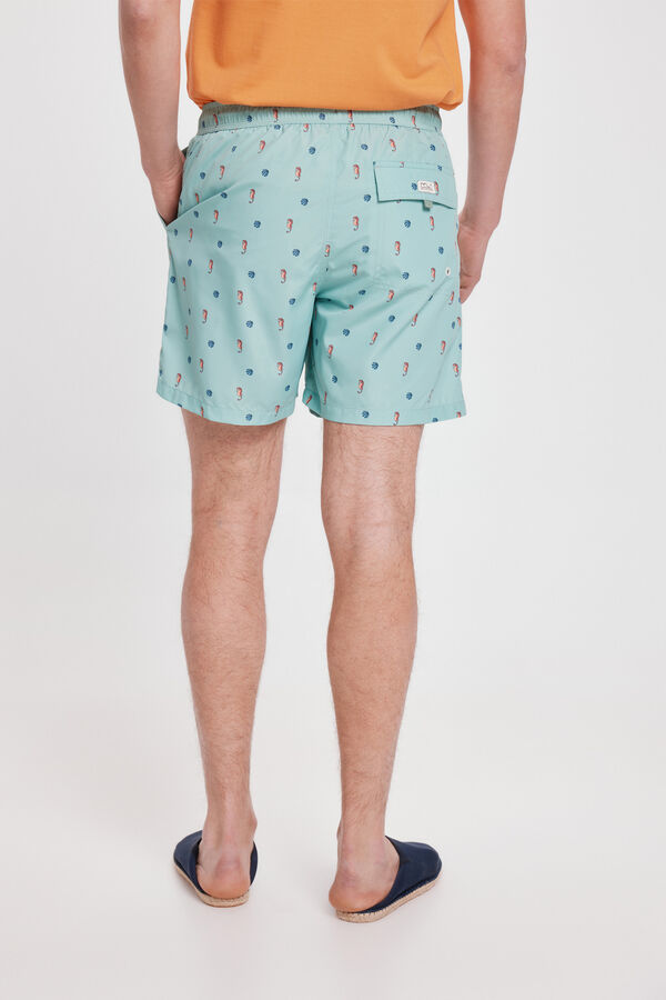 Milano Maiô com estampa contrastante Azul