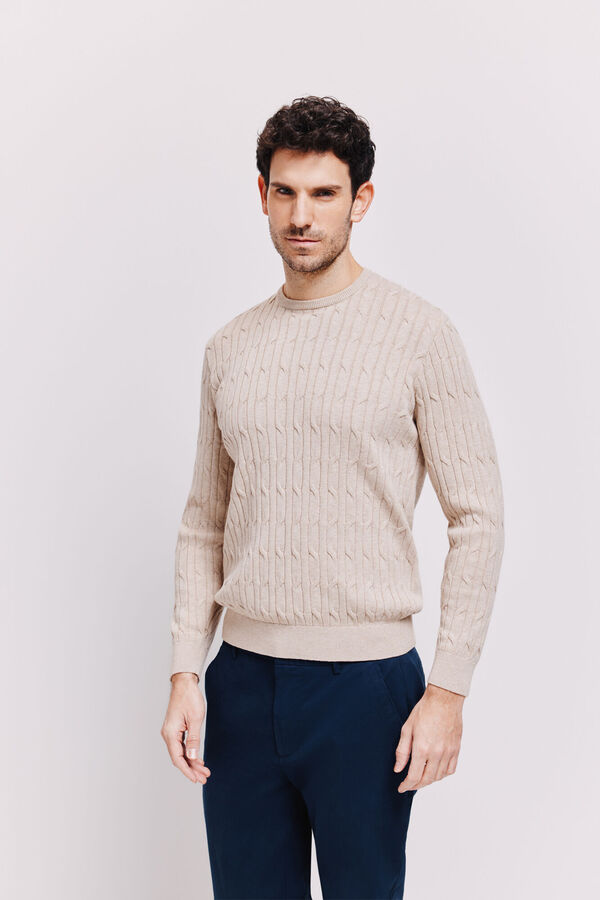 Milano Camisola gola caixa Bege