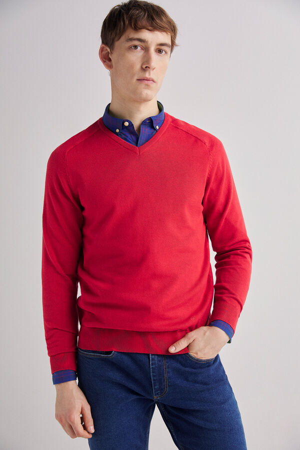 Fifty Outlet Jersey cuello pico Rojo