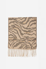 Milano Bufanda estampado leopardo natural