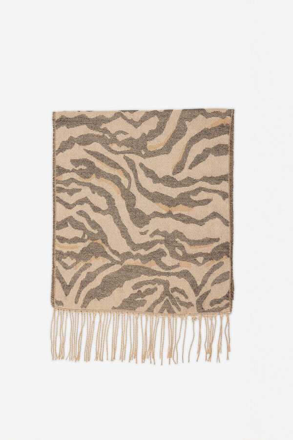 Milano Bufanda estampado leopardo natural