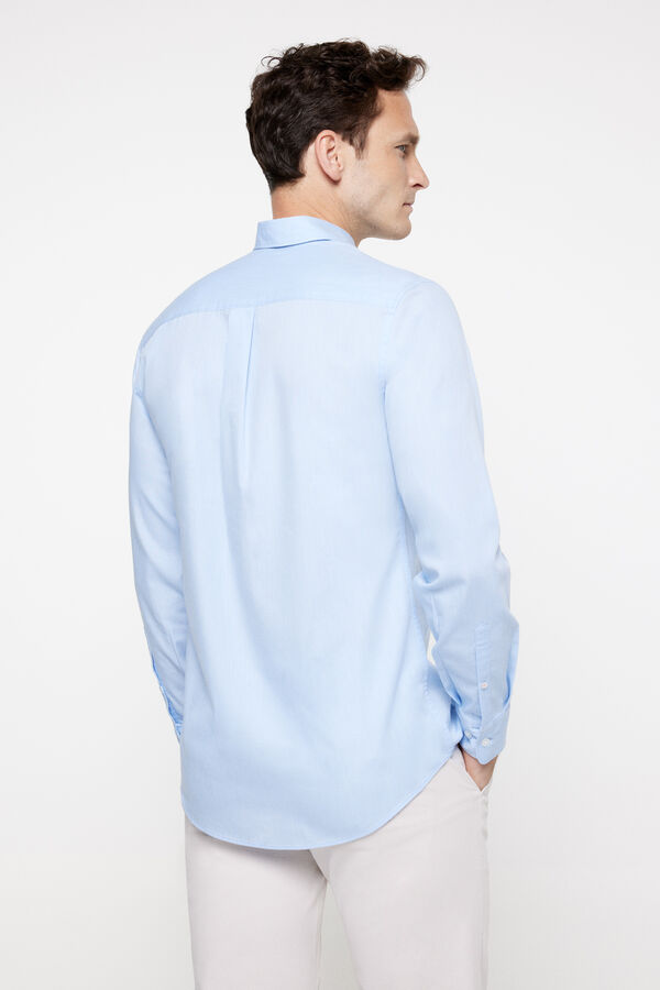 milano Camisa Chambray lisa Azul