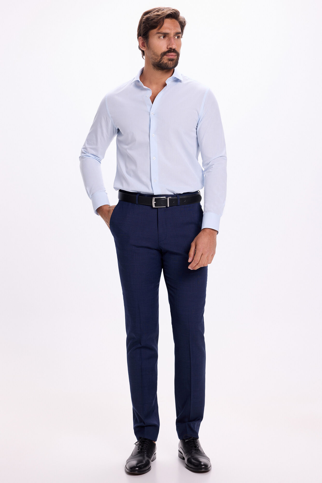 Milano Camisa Vestir Microestructura