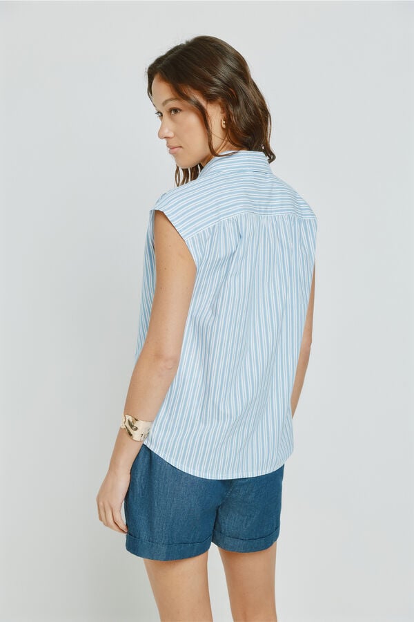 Milano Blusa de riscas Azul