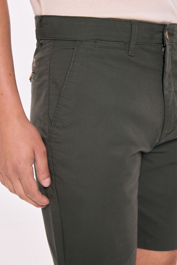 Pedro del Hierro Bermuda B&aacute;sica Pedro Del Hierro Kaki Oscuro