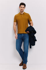 Milano Polo manga curta Areia