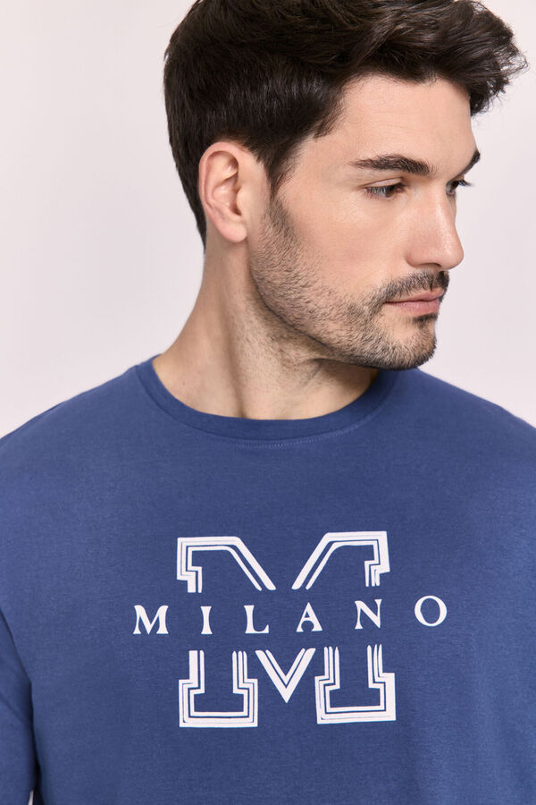 Milano Pijama Big Logo Azul