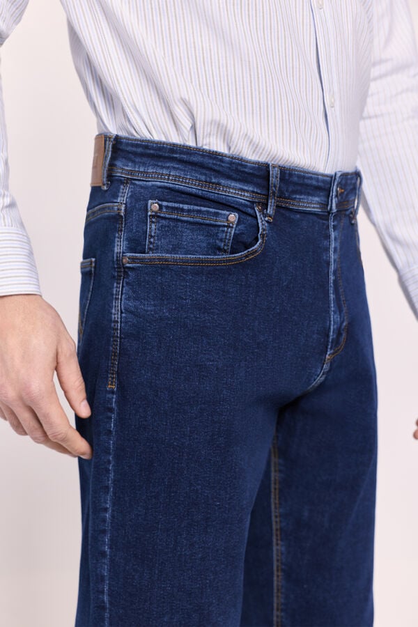 Milano Pantal&oacute;n vaquero fit recto Navy