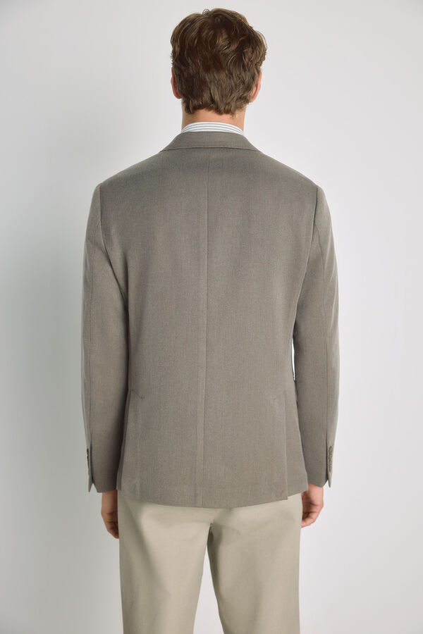 Milano Blazer de malha C&aacute;qui m&eacute;dio