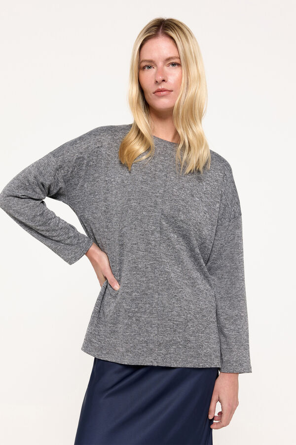 Milano Camiseta tacto suave manga larga Marengo