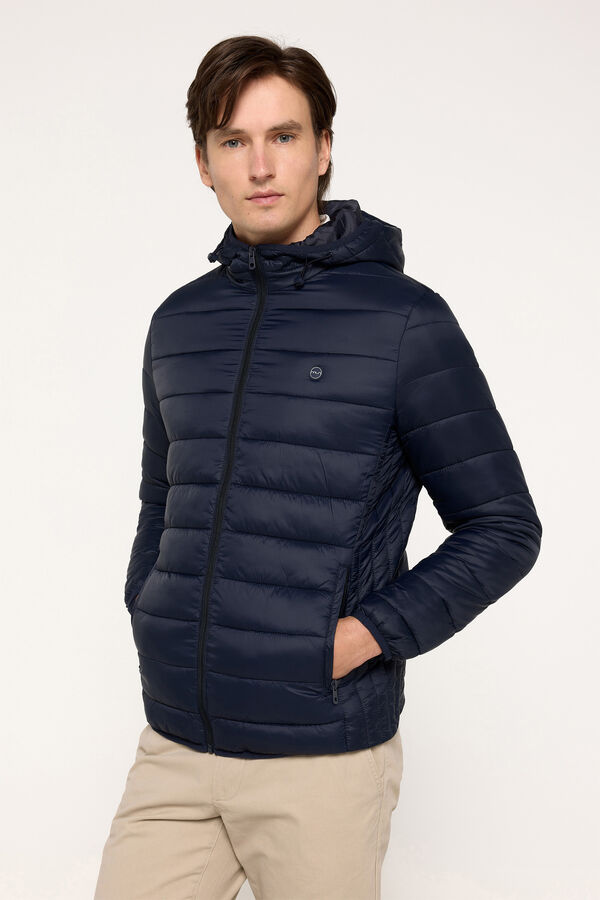 Milano Jaqueta acolchoada com capuz Azul