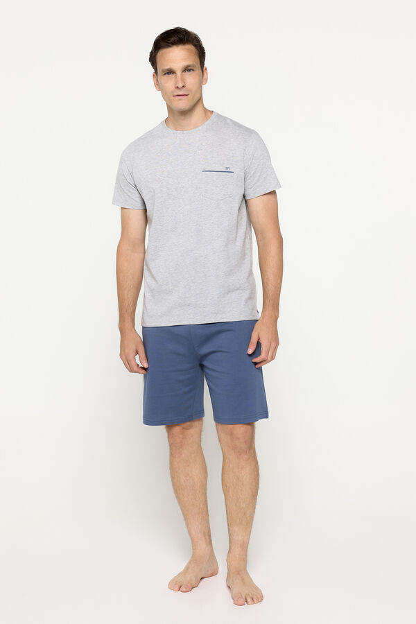 Milano Pijama corto algod&oacute;n Gris