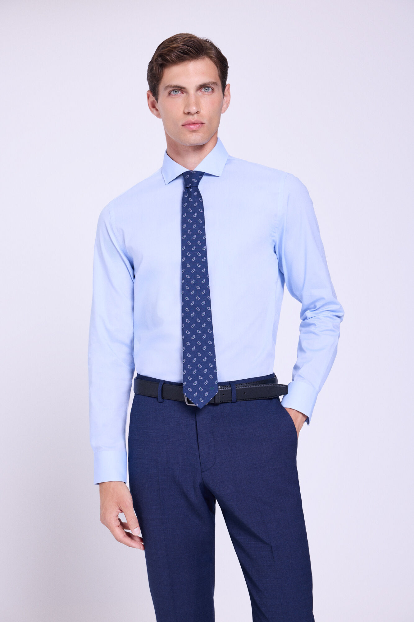 Milano Camisa Vestir Microestrutura