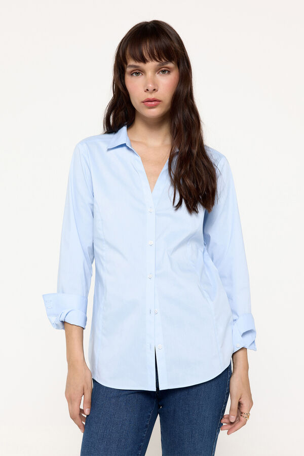 Milano Camisa justa Azul