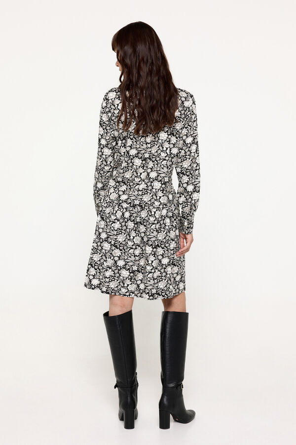 Milano Vestido camiseiro Estampado cinza