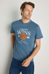 Springfield T-shirt de manga curta Azul claro