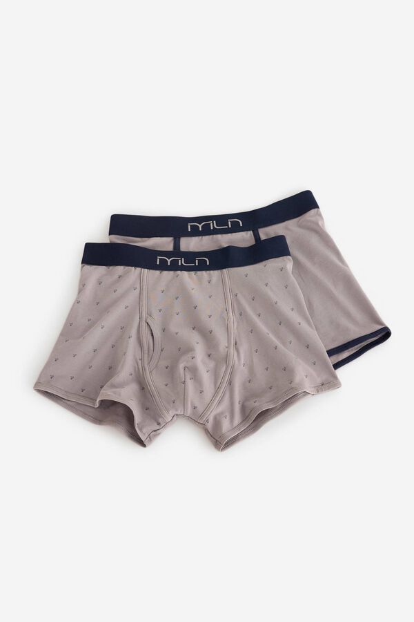 Milano Boxer geométrico Estampado cinza