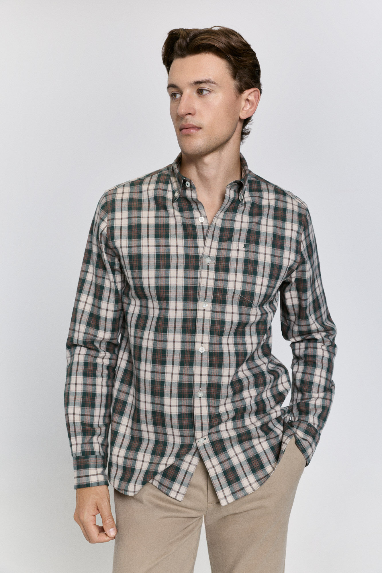 Pedro del Hierro Camisa cuadros relaxed fit