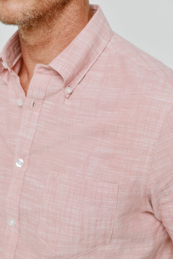 Milano Camisa lisa de manga curta Rosa