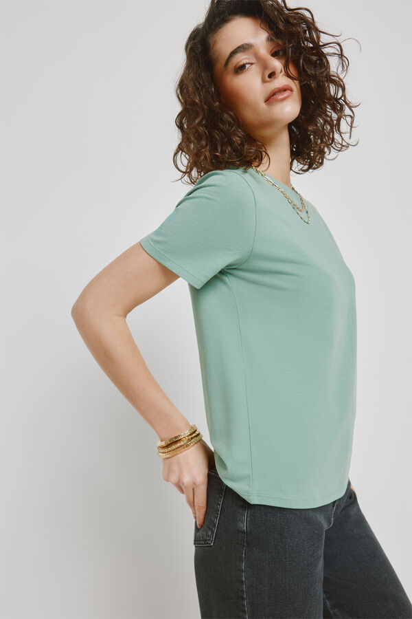 Milano T-shirt manga curta Turquesa