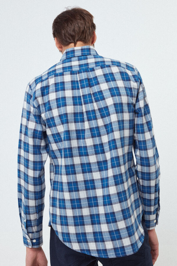 Fifty Outlet Camisa Twill PdH Azul
