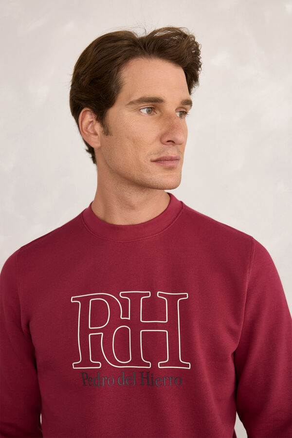 Pedro del Hierro Sudadera Básica Logo Vino