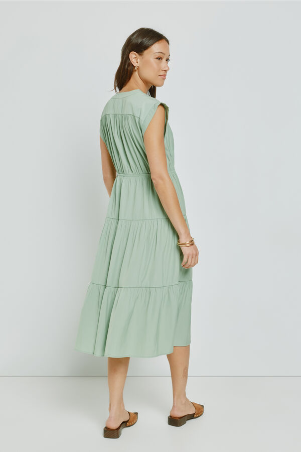 Milano Vestido escote pico Verde