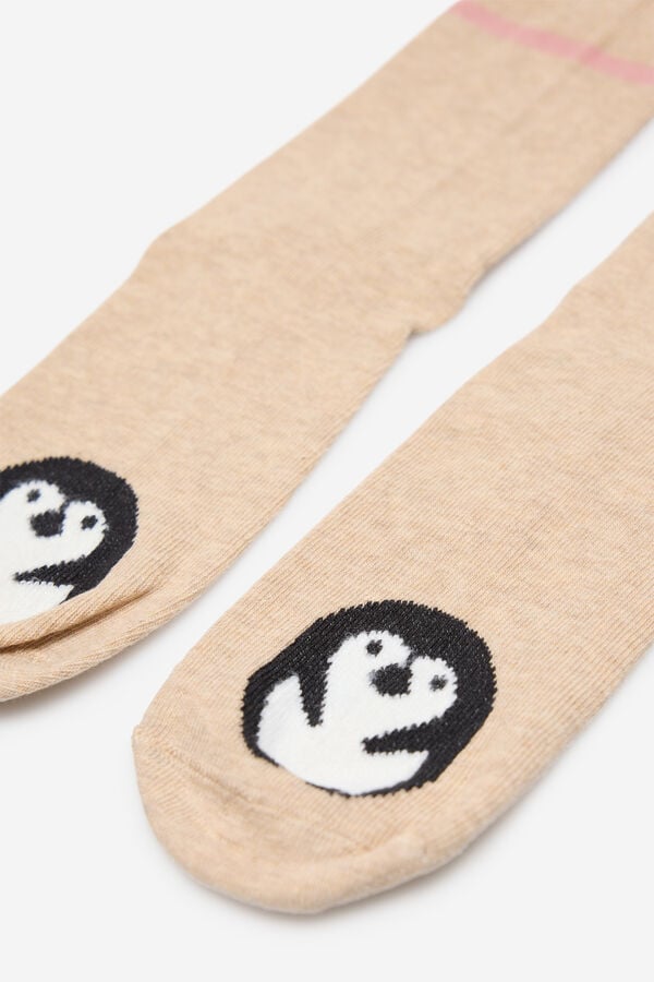 Milano Meias de fantasia de pinguim Multicolor