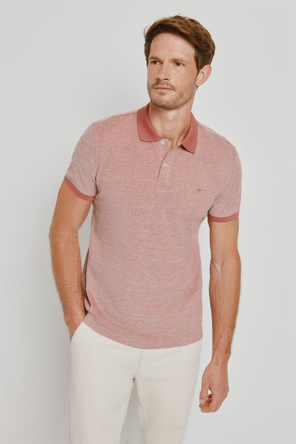 Milano Polo de manga curta Vinho