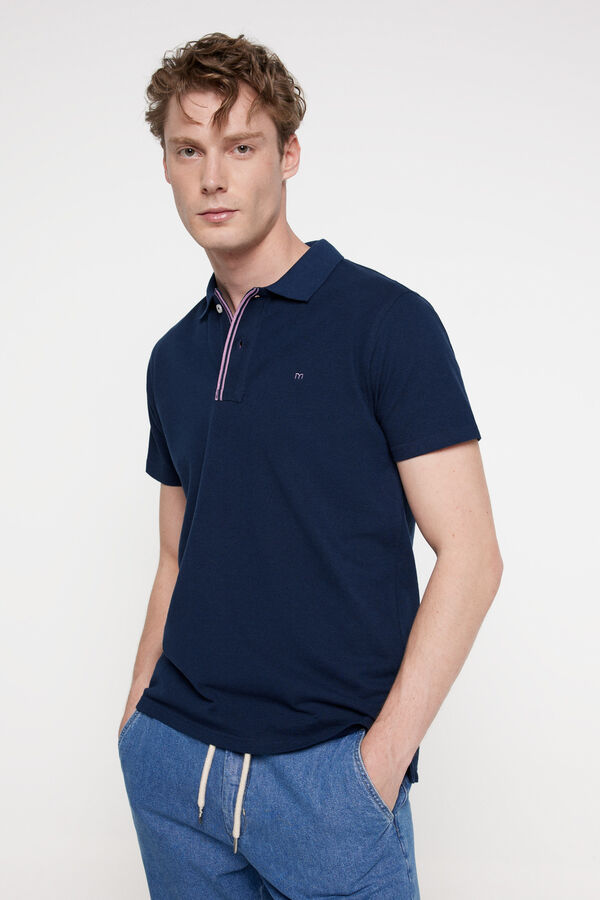 Fifty Outlet Polo Tipping Tapeta Azul