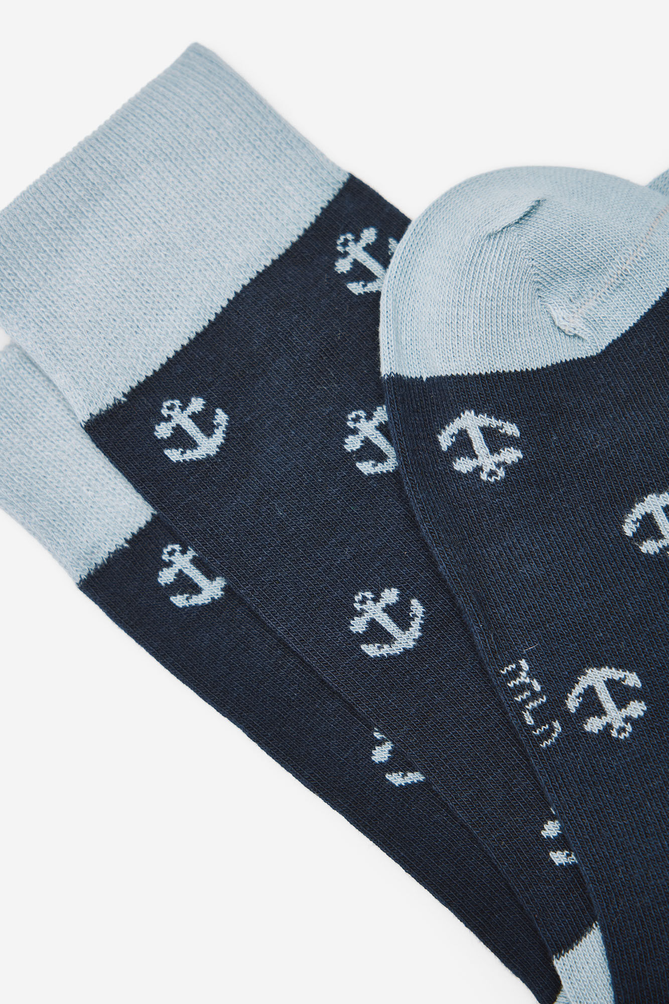 Milano Meia com padr&atilde;o de &acirc;ncoras