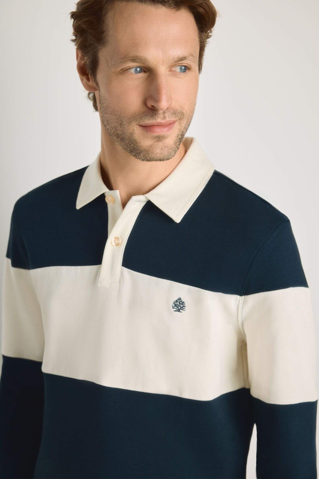 Springfield Sudadera cuello camisero de rayas