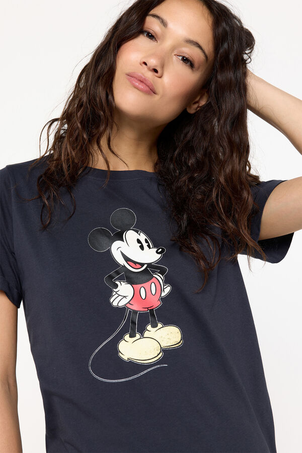 Fifty Outlet Camisola preta impressa Mickey Mouse Preto