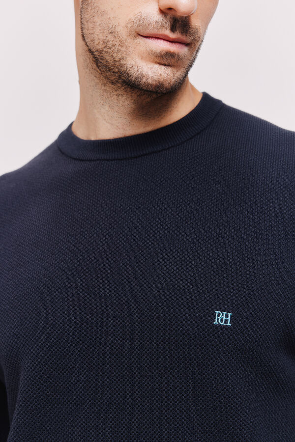 Pedro del Hierro Jersey cuello caja Navy