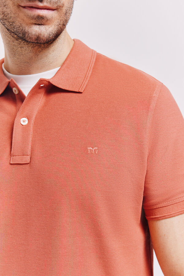 Milano Polo manga curta Vermelho