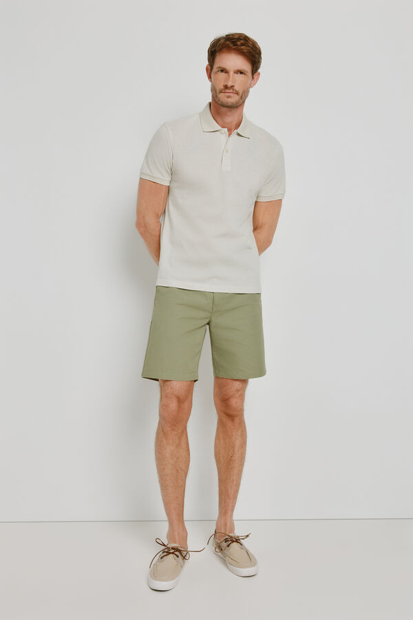 Milano Polo de manga curta Cinza claro