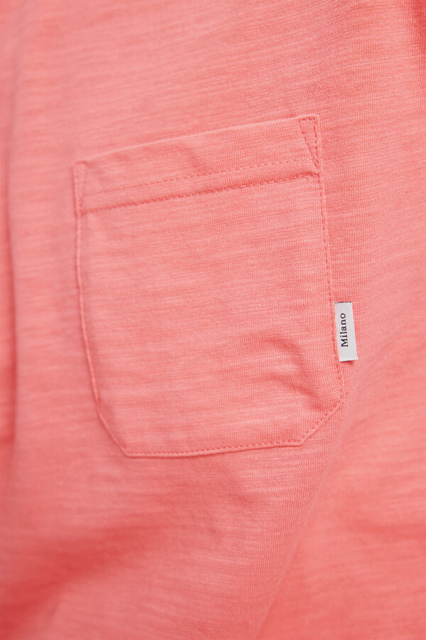 Milano Camiseta b&aacute;sica com bolso Vermelho