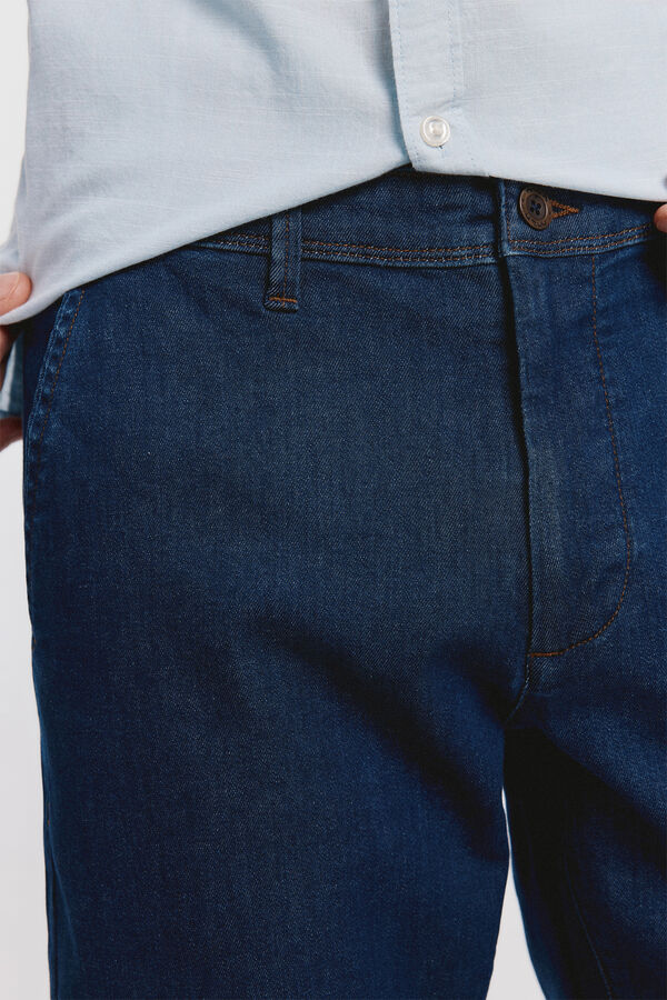 Milano Chino Jeans Algod&atilde;o Marinho