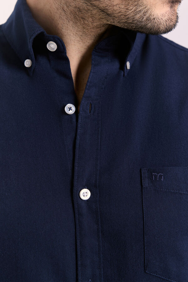 Milano Camisa lisa relaxed fit Navy