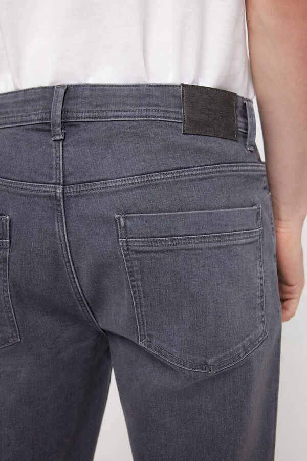 Milano Bermuda denim slim Cinza medio