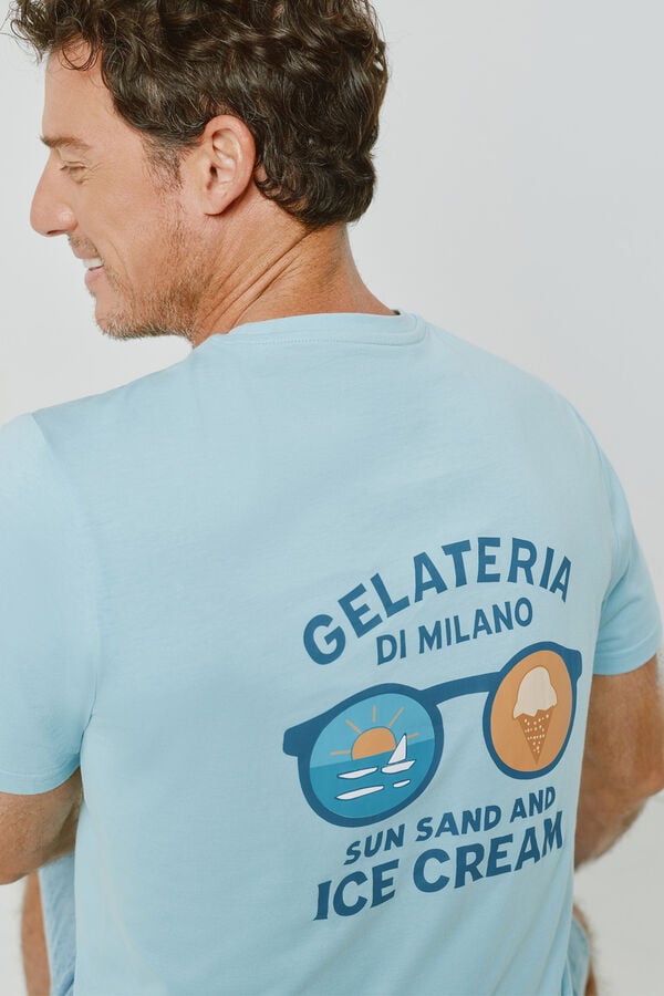 Milano T-shirt de manga curta Azul