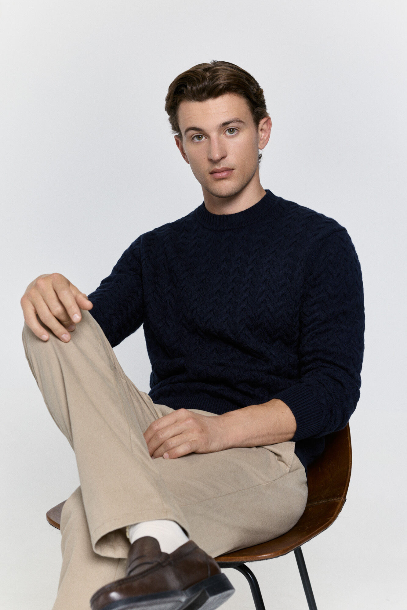 Pedro del Hierro Camisola de tric&ocirc; com gola caixa