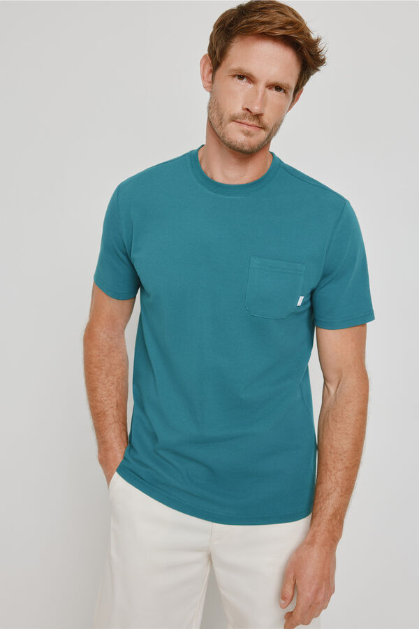 Milano Camiseta con bolsillo Azul
