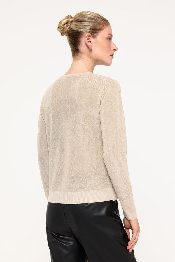 Milano Jersey de punto metalizado Granate