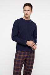 milano Pijama Algod&oacute;n Cuadros. Navy