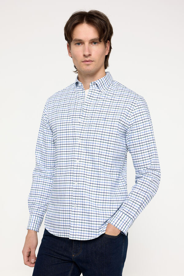 Pedro del Hierro Camisa Oxford PdH Cuadros Azul